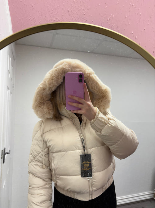 AURORA PADDED FUR COAT