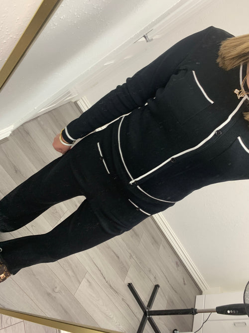 STEVIE KNITTED CONTRAST SET