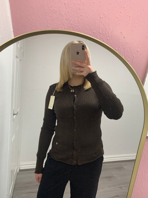 WREN BUTTON UP KNITTED TOP