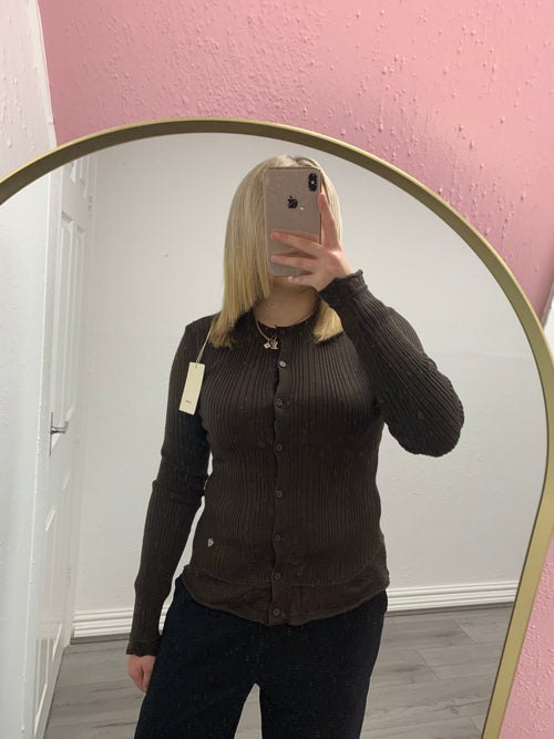 WREN BUTTON UP KNITTED TOP