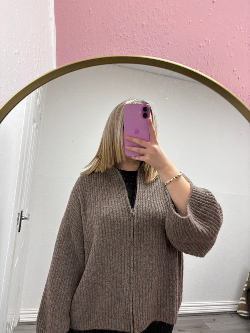 EVA ZIP UP KNIT JACKET