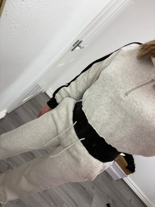 MIRA QUARTER ZIP STRIPE TRACKSUIT