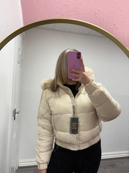 AURORA PADDED FUR COAT