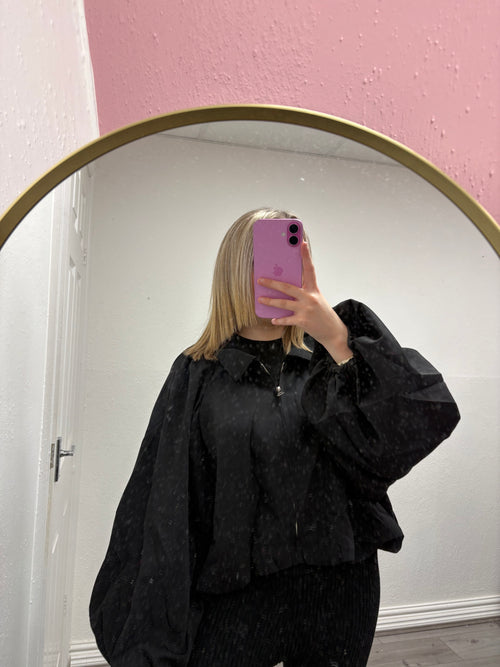 CLARA BUBBLE HEM BALLOON SLEEVE JACKET