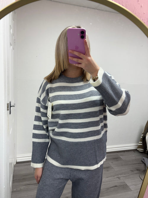 DAPHNE STRIPE KNITTED SET