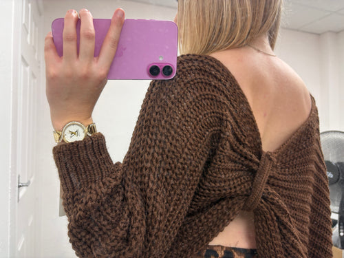 KENNEDY KNITTED BOW JUMPER