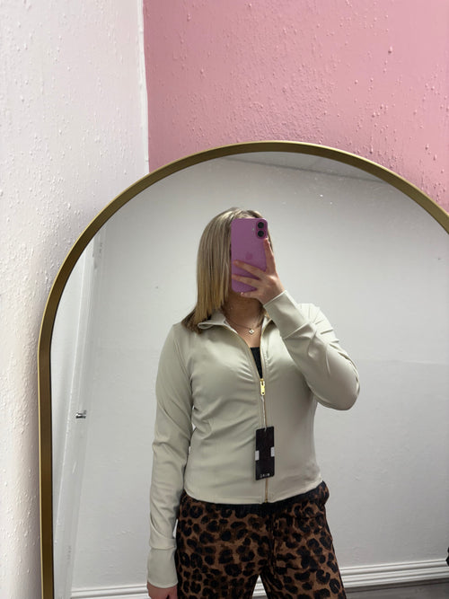 QUINN GOLD ZIP UP JACKET