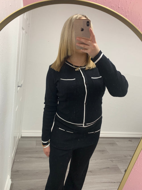 STEVIE KNITTED CONTRAST SET