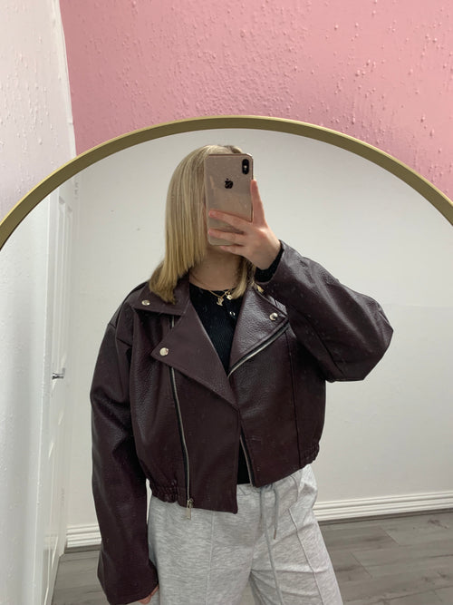 LUCIA FLEECE BIKER JACKET
