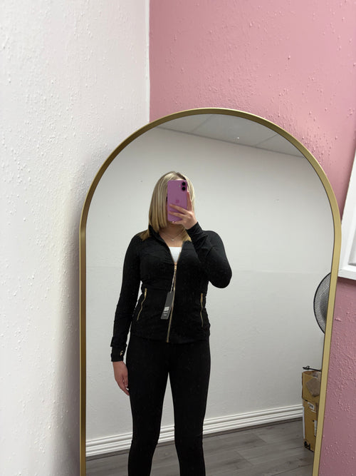 AMORA GOLD ZIP UP SET