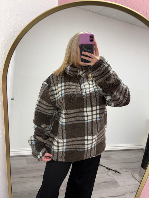 JONI FLEECE CHECK JACKET