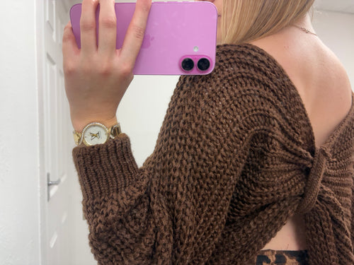 KENNEDY KNITTED BOW JUMPER
