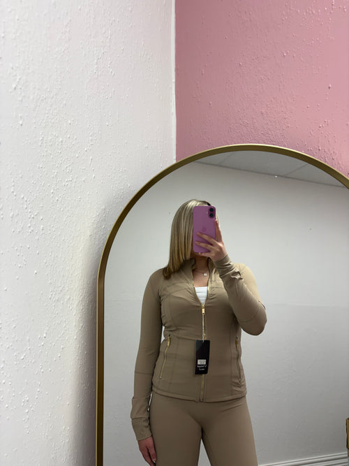 AMORA GOLD ZIP UP SET