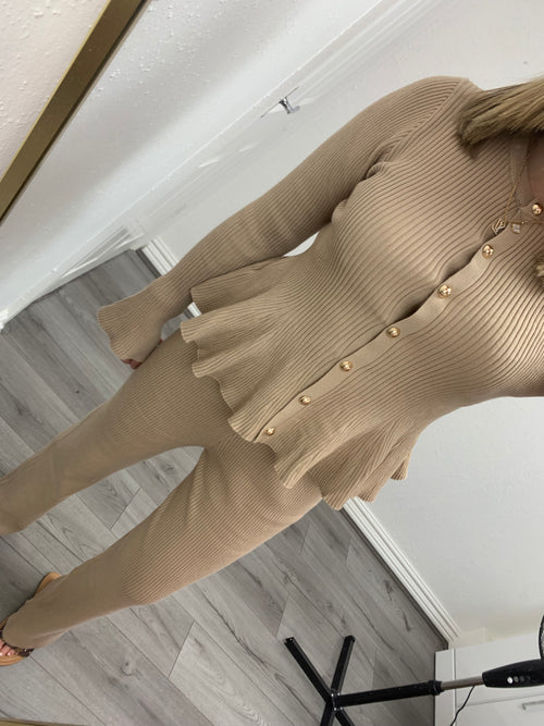 KENNEDY FRILL BUTTON UP LOUNGE SET