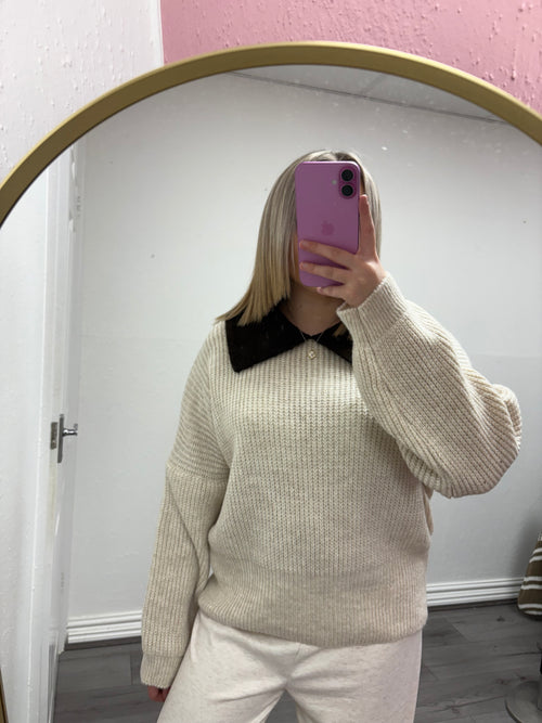 AUTUMN COLLAR KNIT JUMPER
