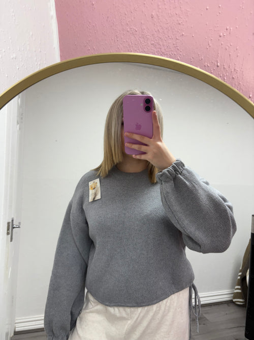 HARLOW RUCHED KNITTED JUMPER
