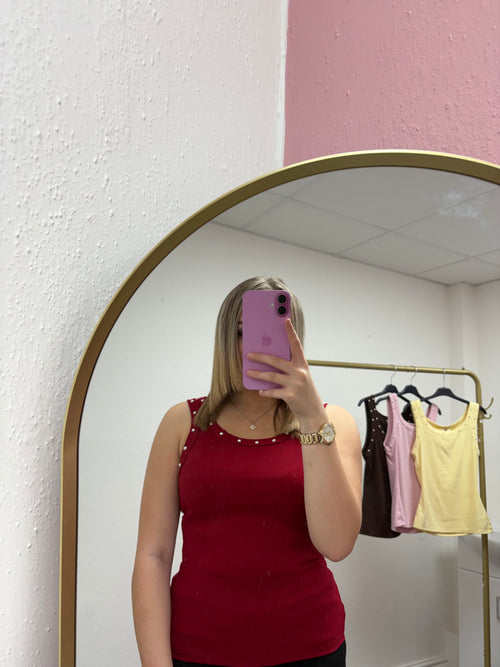 ELODIE STUD VEST TOP