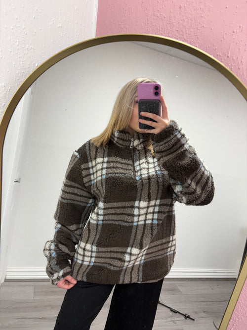 JONI FLEECE CHECK JACKET