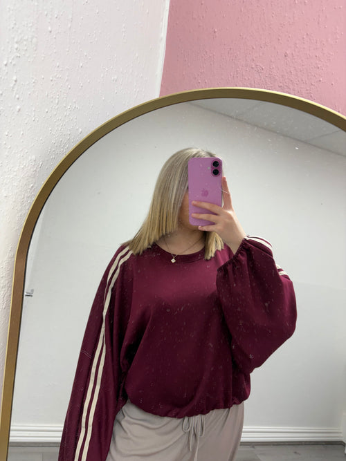 RUBY STRIPE BUBBLE HEM JUMPER
