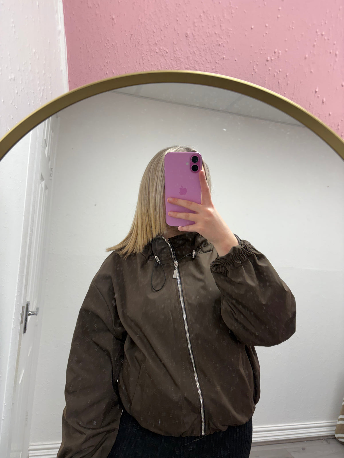 Aria Bubble Hem Toggle Jacket