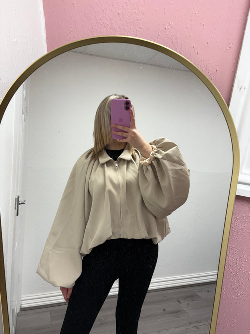 CLARA BUBBLE HEM BALLOON SLEEVE JACKET