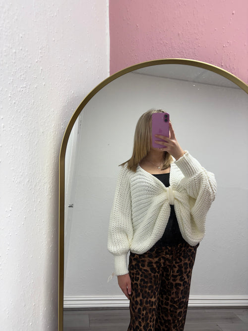KENNEDY KNITTED BOW JUMPER