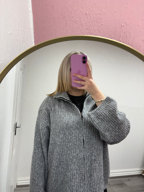 EVA ZIP UP KNIT JACKET
