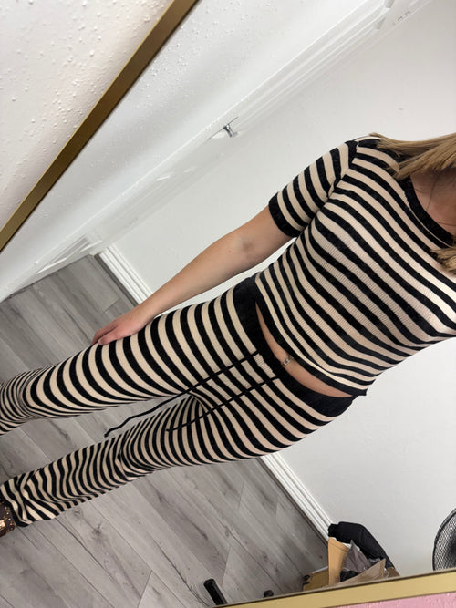 CELESTE STRIPE KNITTED SET