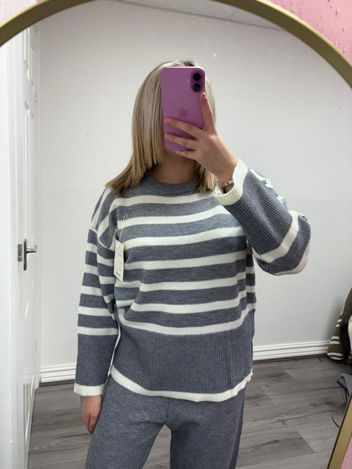 DAPHNE STRIPE KNITTED SET