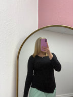 ASTRID FLEECE ASYMMETRICAL TOP