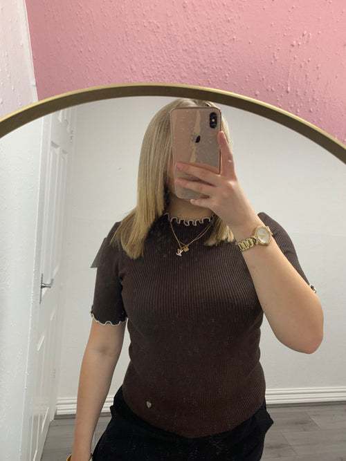 REMY FRILL KNITTED TOP