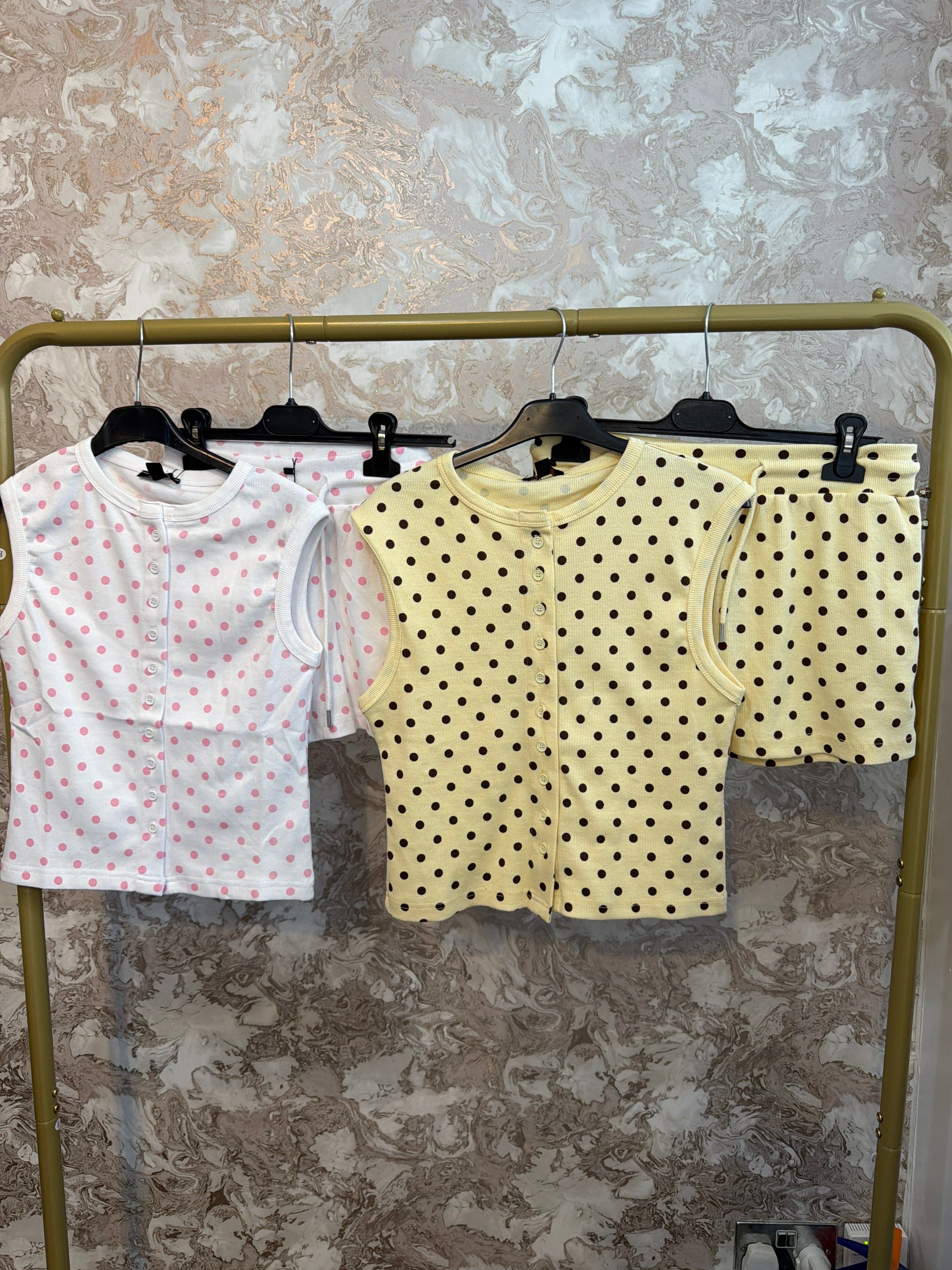 EFFIE POLKA DOT SHORT SET
