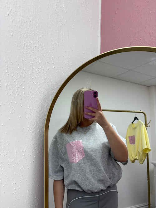 POPPY BUBBLE HEM SPARKLE TOP