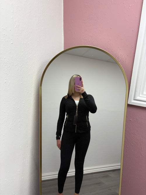 AMORA GOLD ZIP UP SET