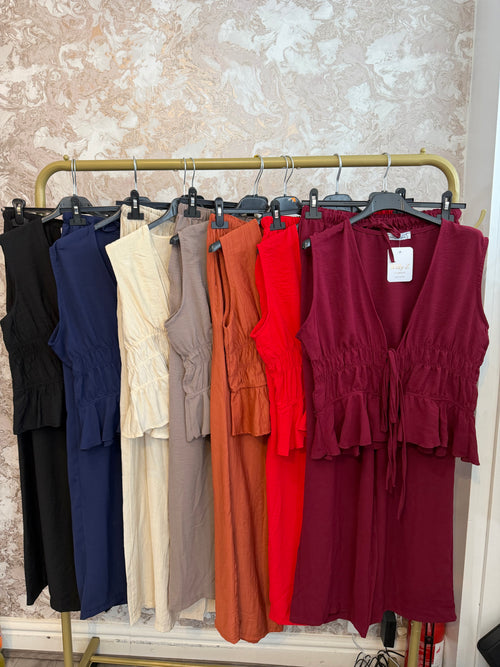 JADE TIE FRONT TROUSER SET