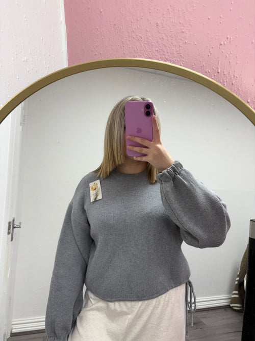 HARLOW RUCHED KNITTED JUMPER
