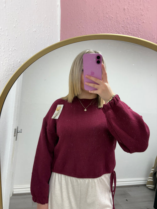 HARLOW RUCHED KNITTED JUMPER