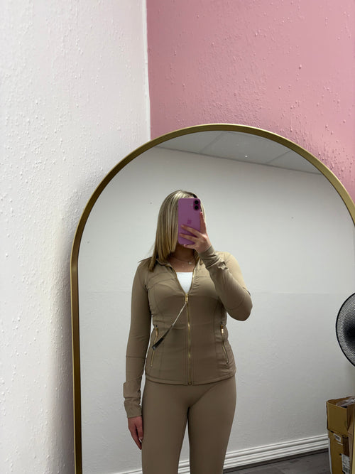 AMORA GOLD ZIP UP SET