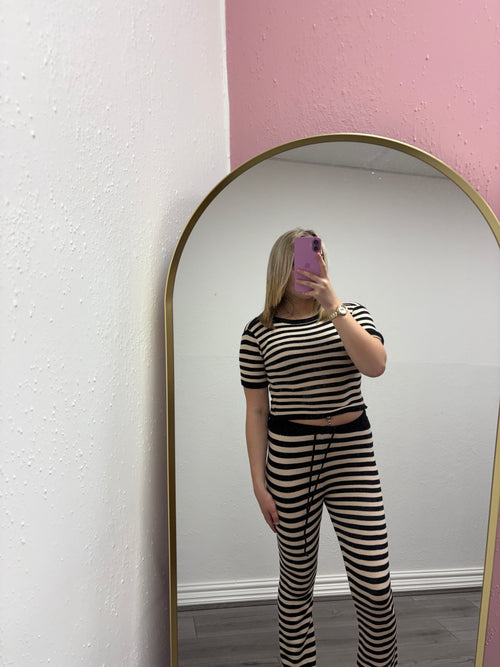CELESTE STRIPE KNITTED SET