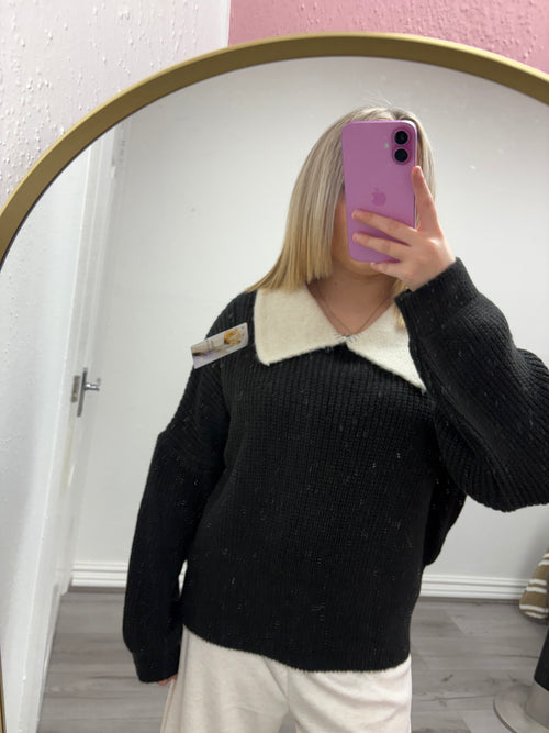 AUTUMN COLLAR KNIT JUMPER