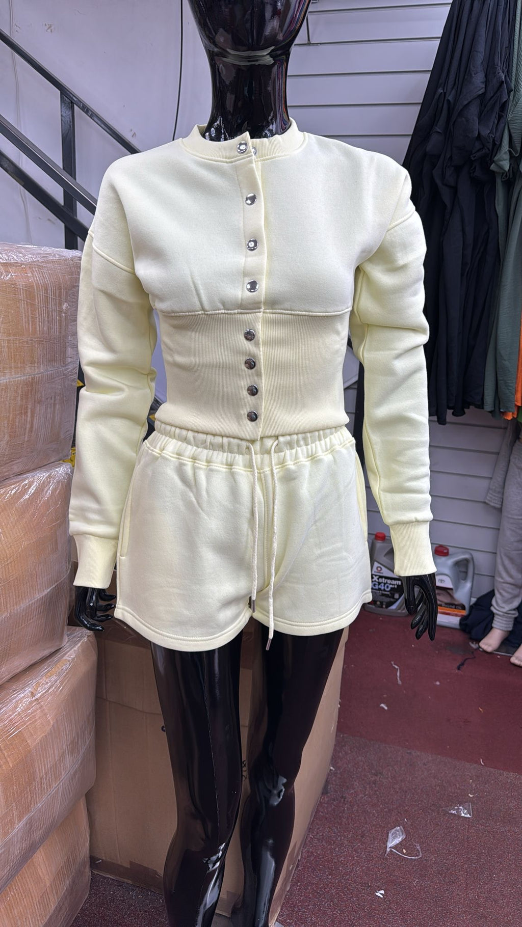 BECKY BUTTON UP SHORT SET