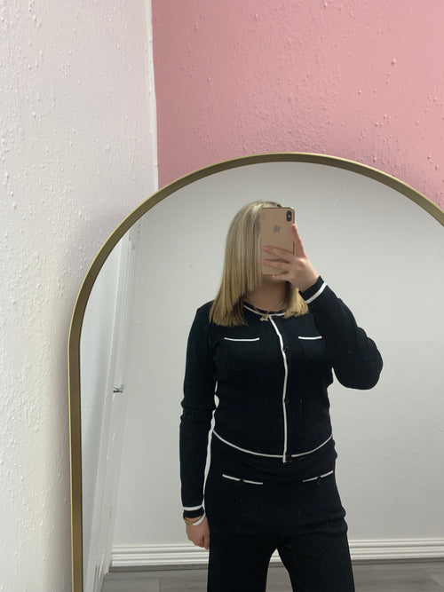 STEVIE KNITTED CONTRAST SET