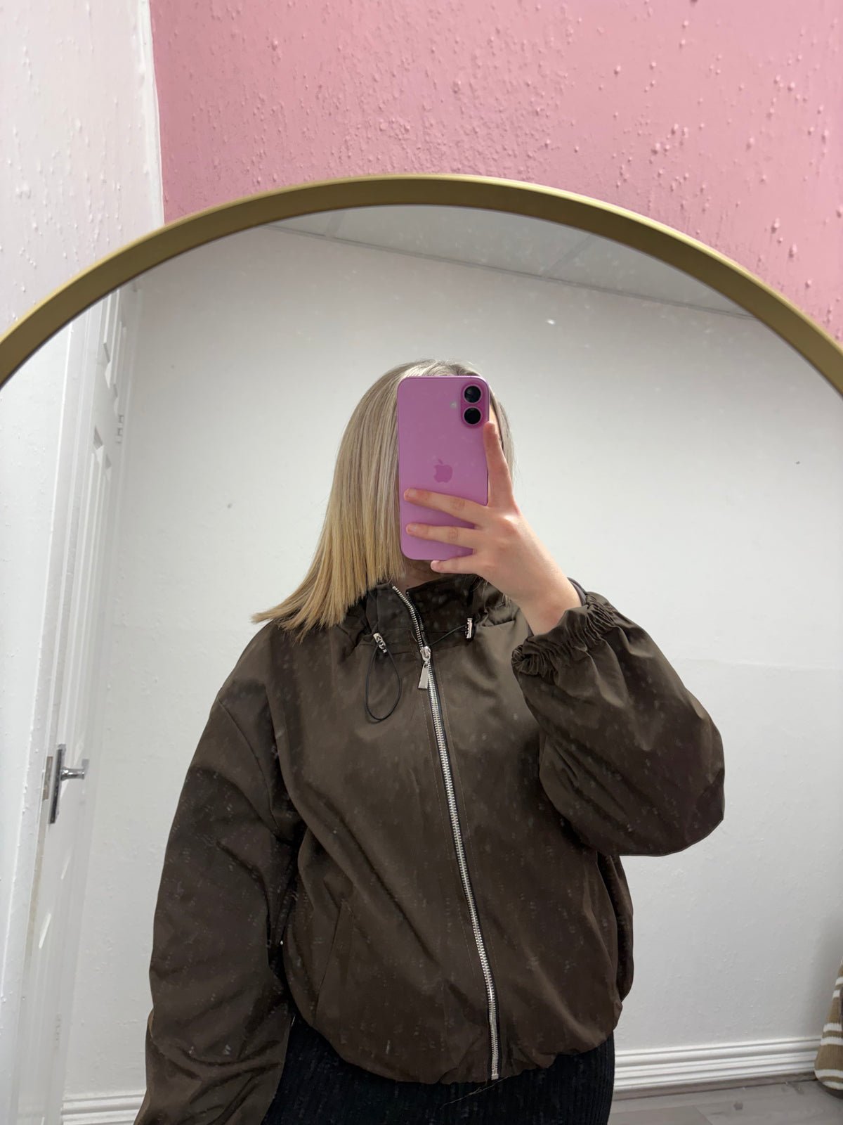 Aria Bubble Hem Toggle Jacket