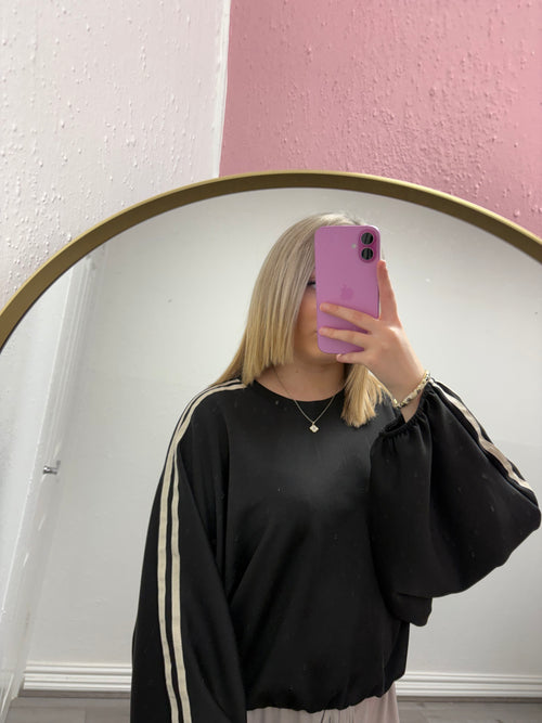 RUBY STRIPE BUBBLE HEM JUMPER