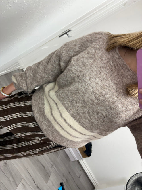 DENISE STRIPE KNITTED JUMPER