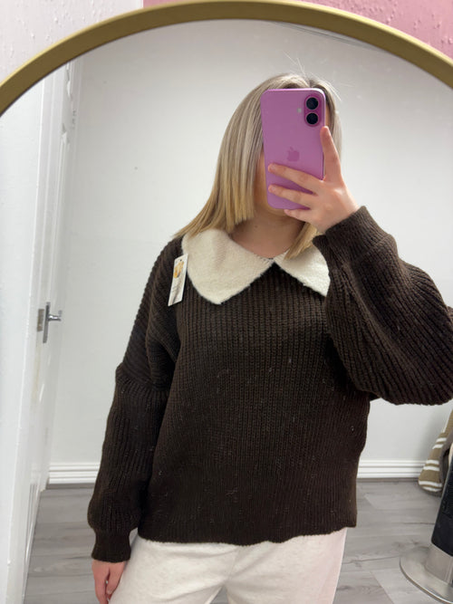 AUTUMN COLLAR KNIT JUMPER