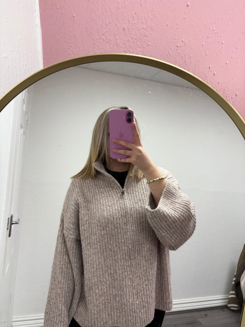 EVA ZIP UP KNIT JACKET