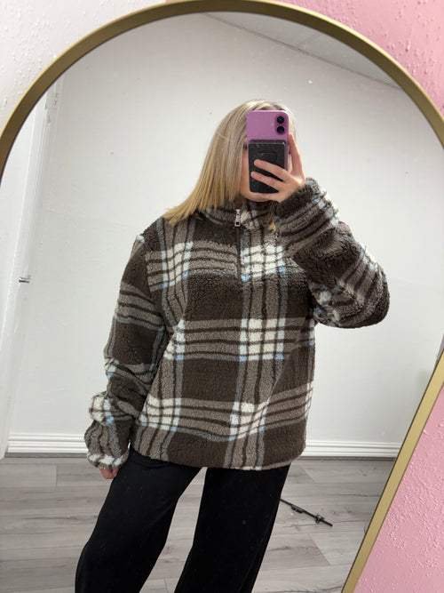 JONI FLEECE CHECK JACKET