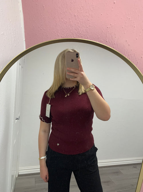 REMY FRILL KNITTED TOP