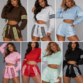 STRIPE SHORT SET